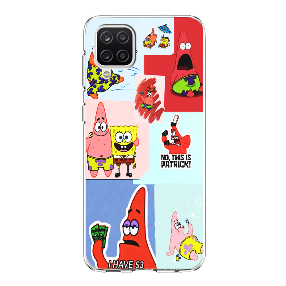 Spongebob Patrick Aesthetic Samsung Galaxy A12 Case-Phone Case-Clear Soft Case-Altracase