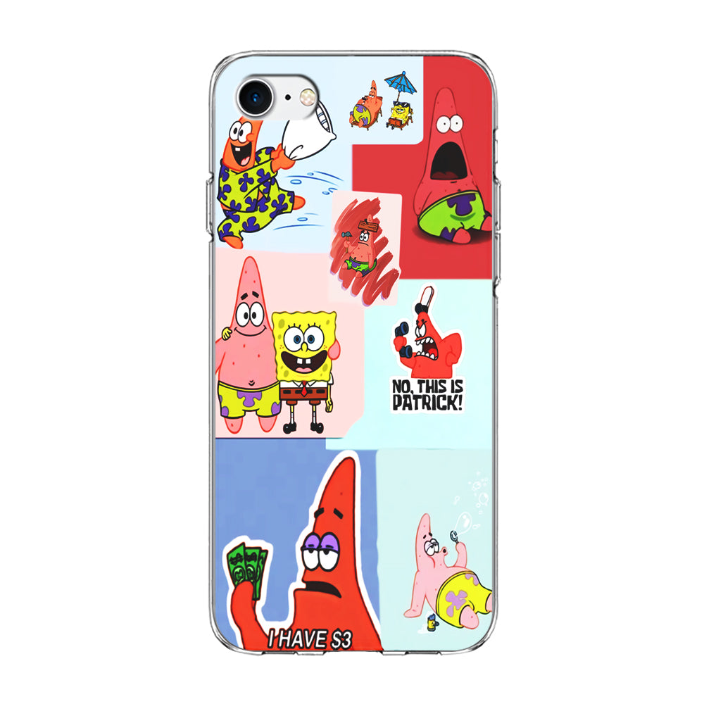 Spongebob Patrick Aesthetic iPhone SE 3 2022 Case-Phone Case-Clear Soft Case-Altracase