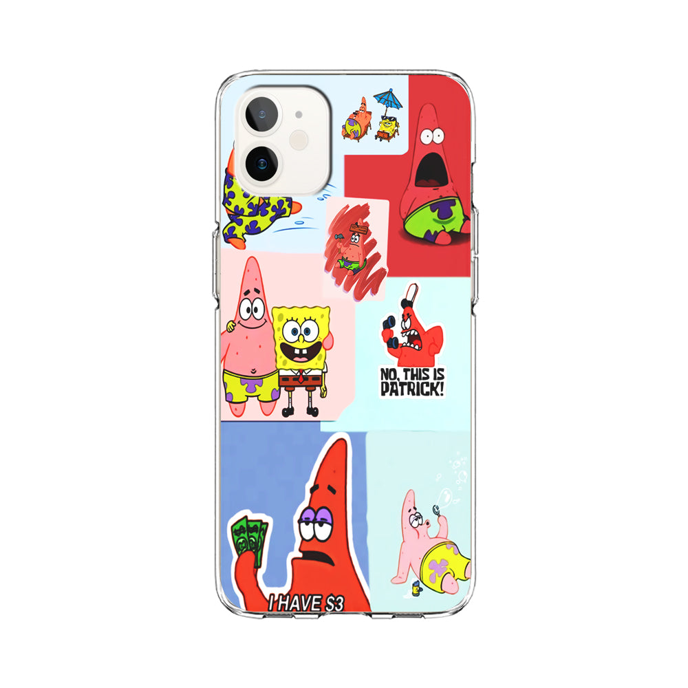 Spongebob Patrick Aesthetic iPhone 12 Case-Phone Case-Clear Soft Case-Altracase