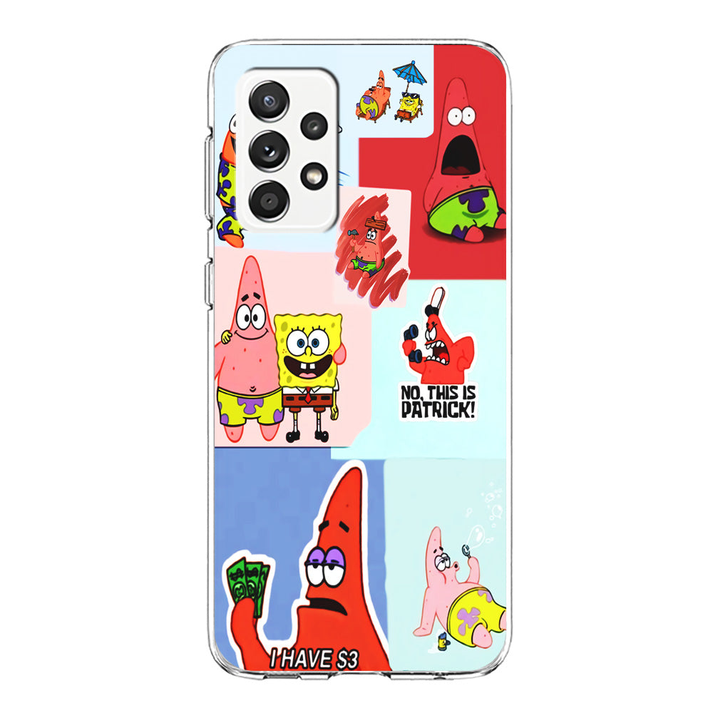 Spongebob Patrick Aesthetic Samsung Galaxy A72 Case-Phone Case-Clear Soft Case-Altracase