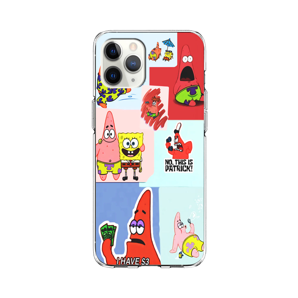 Spongebob Patrick Aesthetic iPhone 11 Pro Max Case-Phone Case-Clear Soft Case-Altracase