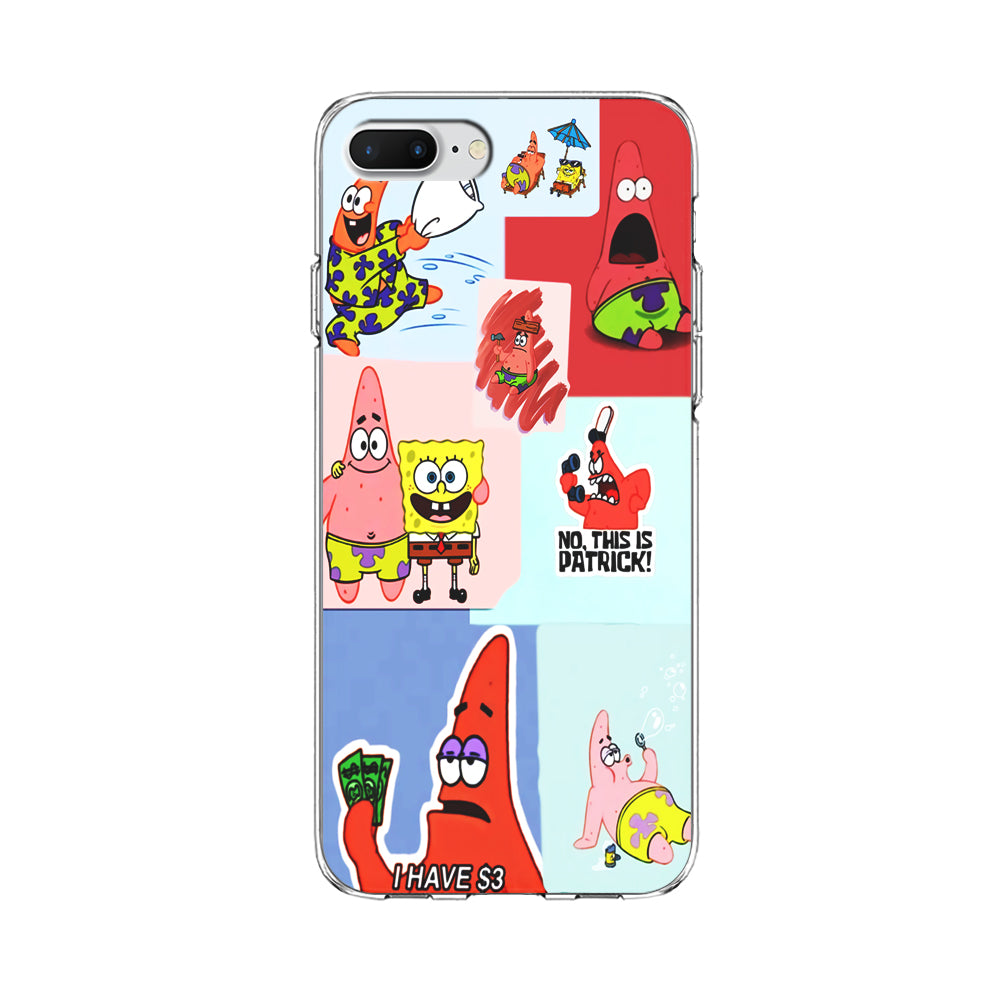 Spongebob Patrick Aesthetic iPhone 8 Plus Case-Phone Case-Clear Soft Case-Altracase