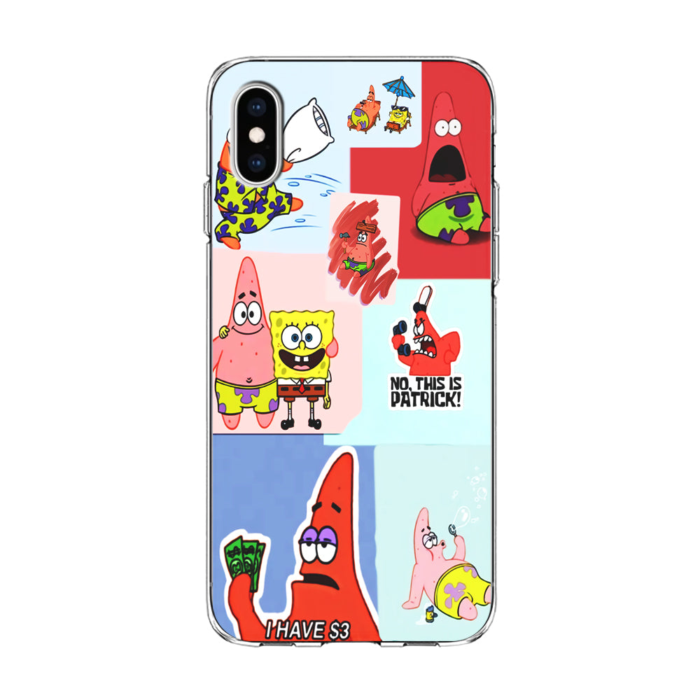 Spongebob Patrick Aesthetic iPhone Xs Case-Phone Case-Clear Soft Case-Altracase