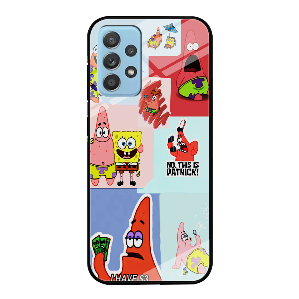 Spongebob Patrick Aesthetic Samsung Galaxy A72 Case-Phone Case-Tempered Glass Case-Altracase
