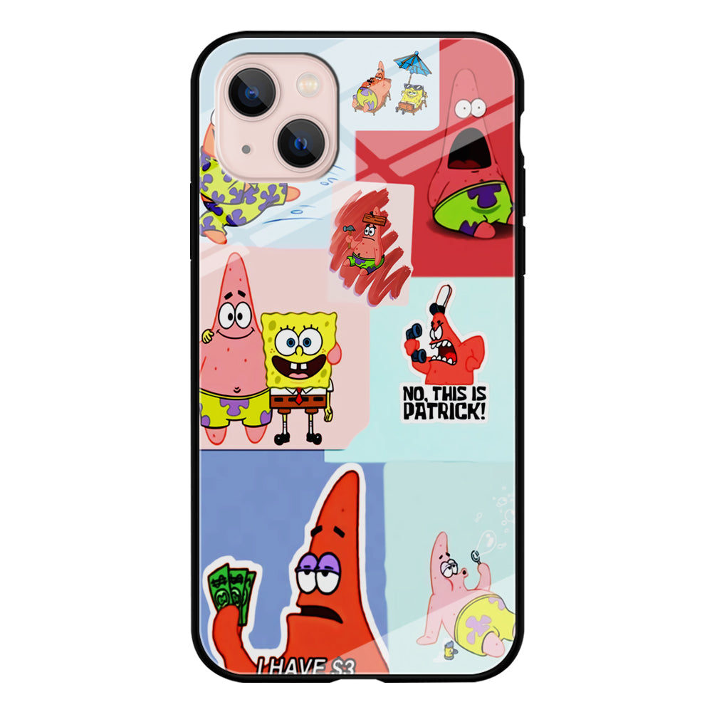Spongebob Patrick Aesthetic iPhone 14 Plus Case-Phone Case-Tempered Glass Case-Altracase