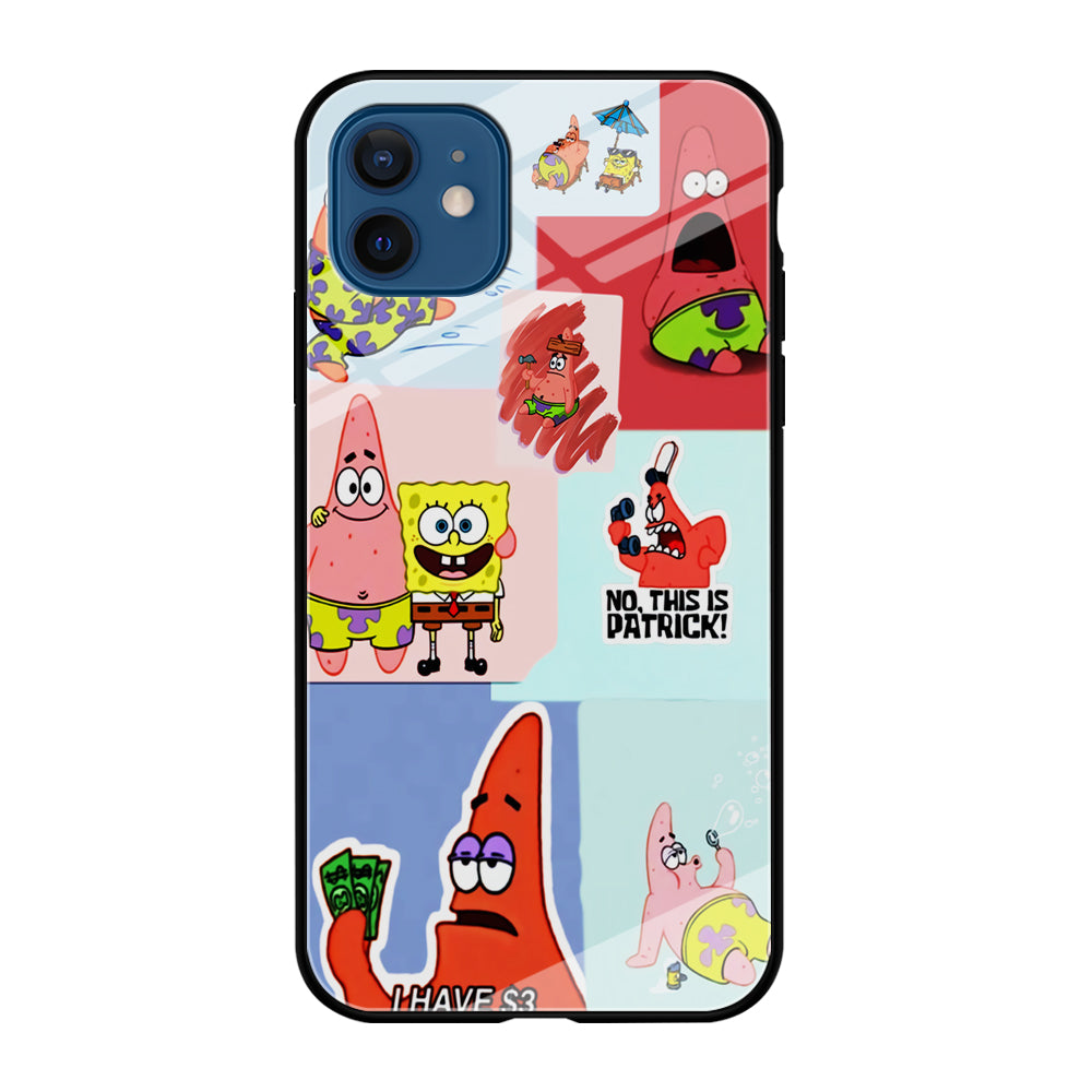 Spongebob Patrick Aesthetic iPhone 12 Case-Phone Case-Tempered Glass Case-Altracase