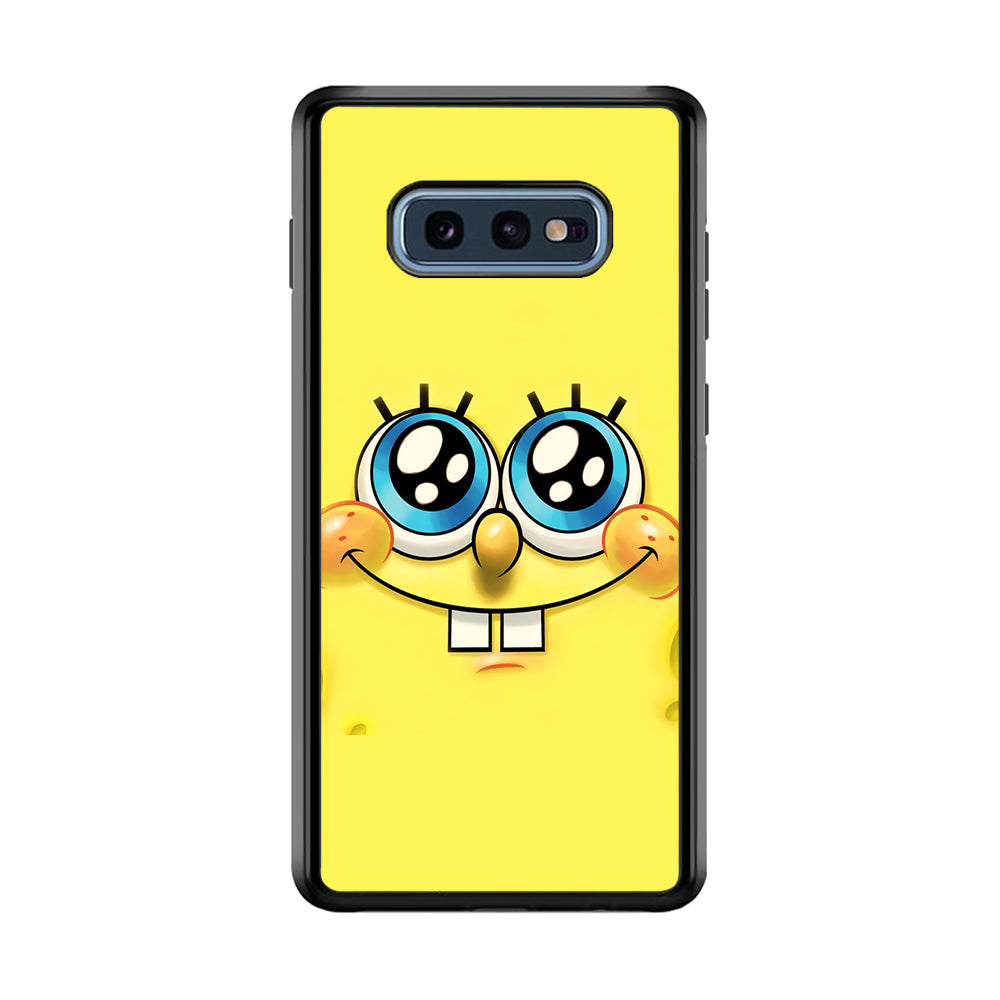 Spongebob's Smiling Face Samsung Galaxy S10E Case-Phone Case-Rubber Black (2D Case)-Altracase
