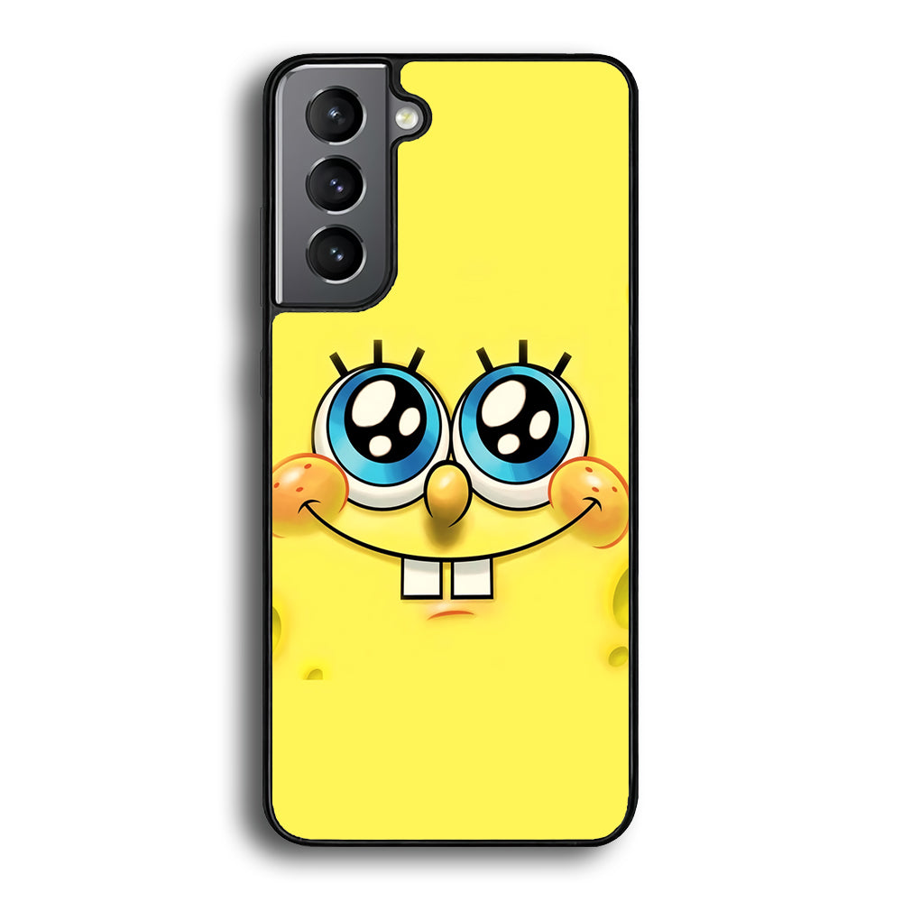 Spongebob's smiling face Samsung Galaxy S23 Plus Case-Phone Case-Rubber Black (2D Case)-Altracase