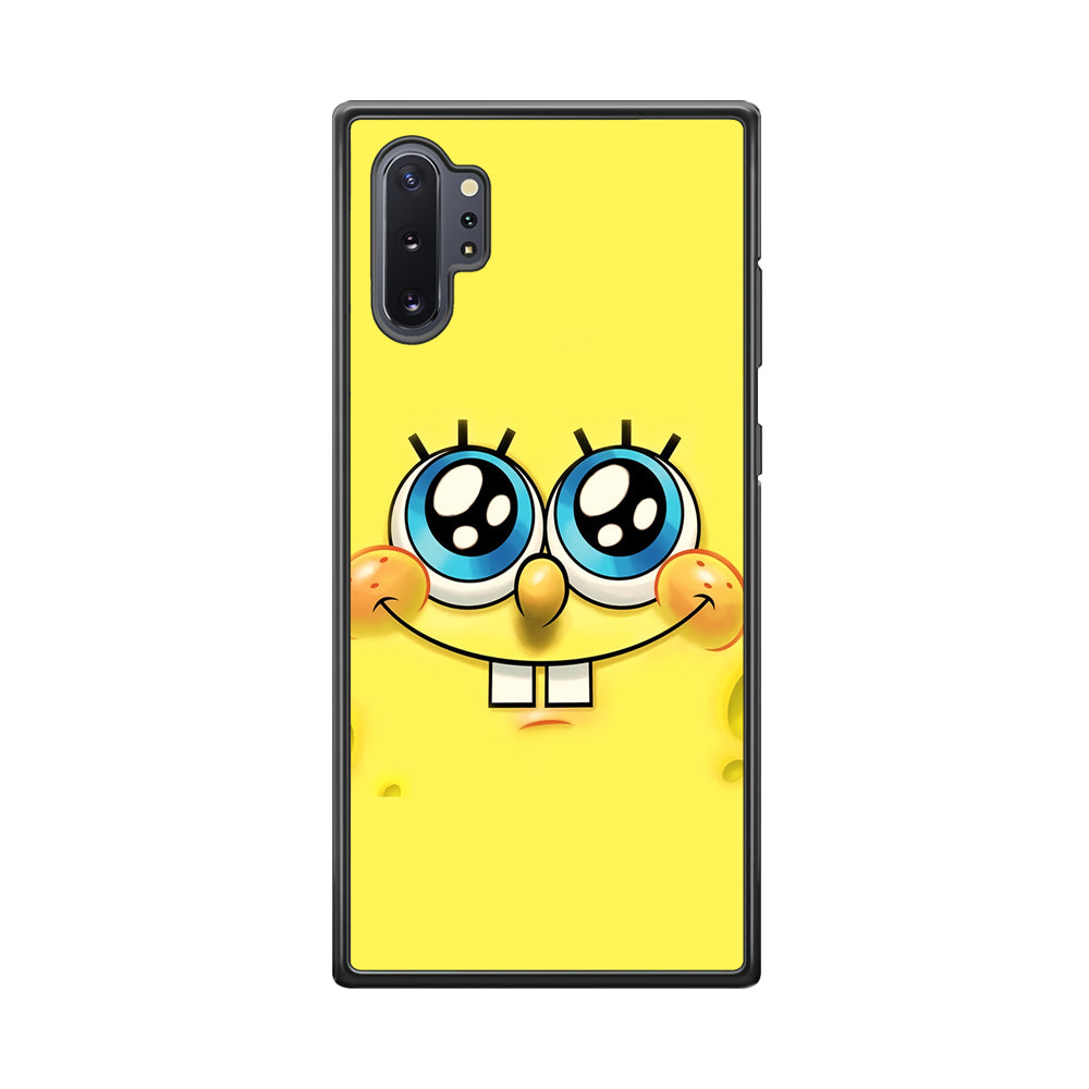 Spongebob's smiling face Samsung Galaxy Note 10 Plus Case-Phone Case-Rubber Black (2D Case)-Altracase
