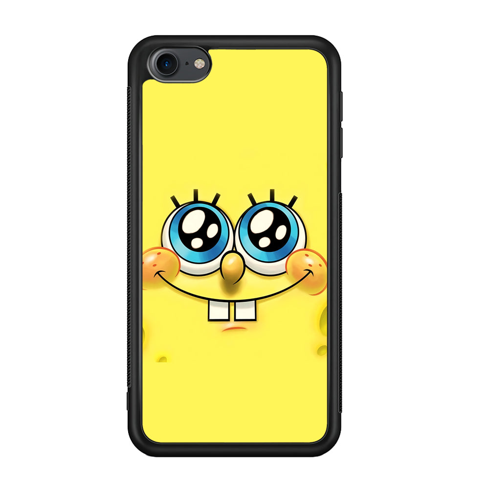 Spongebob's smiling face iPod Touch 6 Case-Phone Case-Rubber White (2D Case)-Altracase