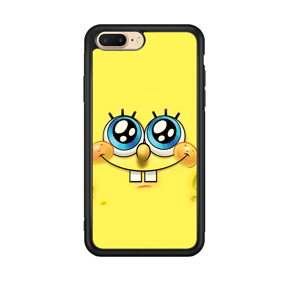 Spongebob's smiling face iPhone 8 Plus Case-Phone Case-Rubber Black (2D Case)-Altracase