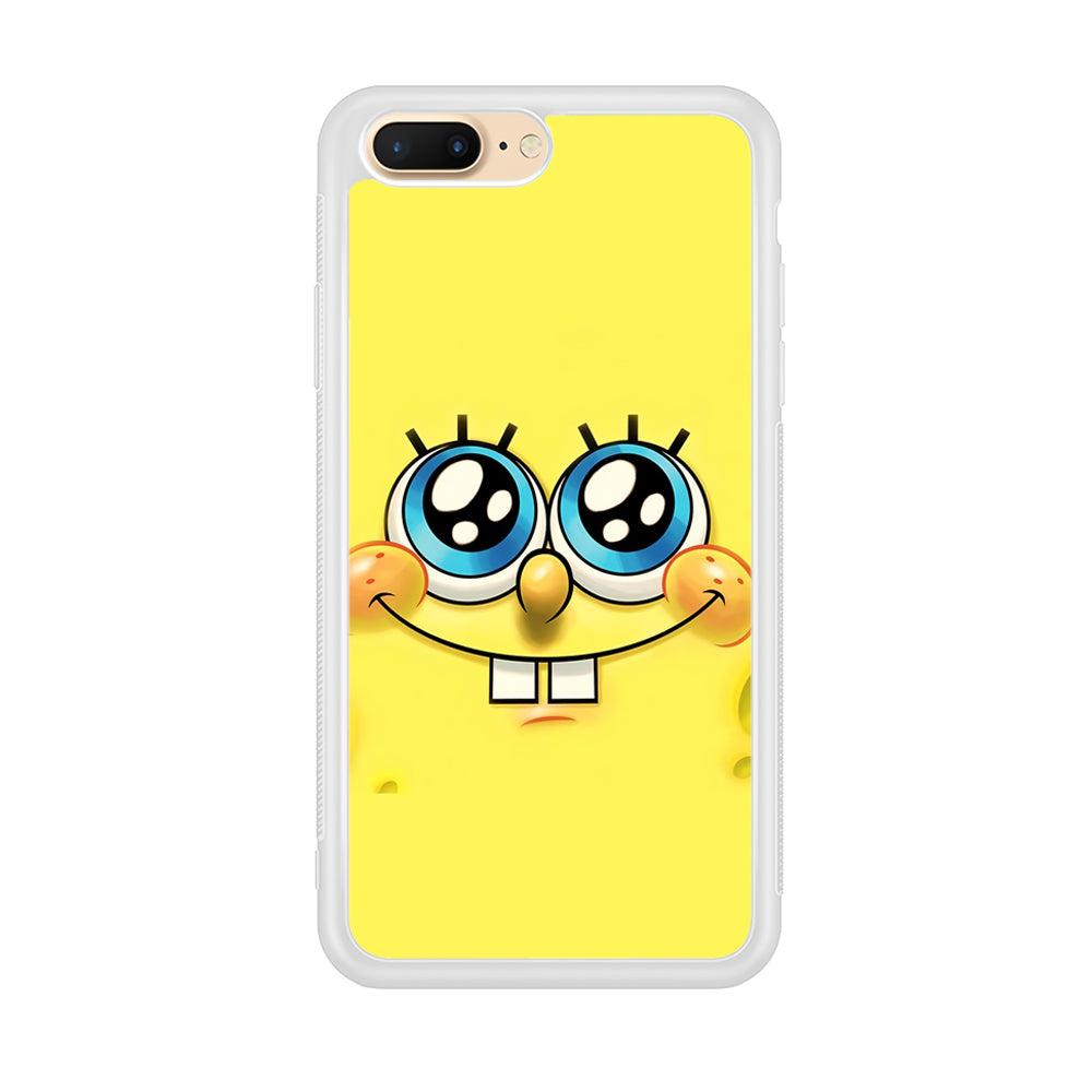 Spongebob's smiling face iPhone 8 Plus Case-Phone Case-Rubber White (2D Case)-Altracase