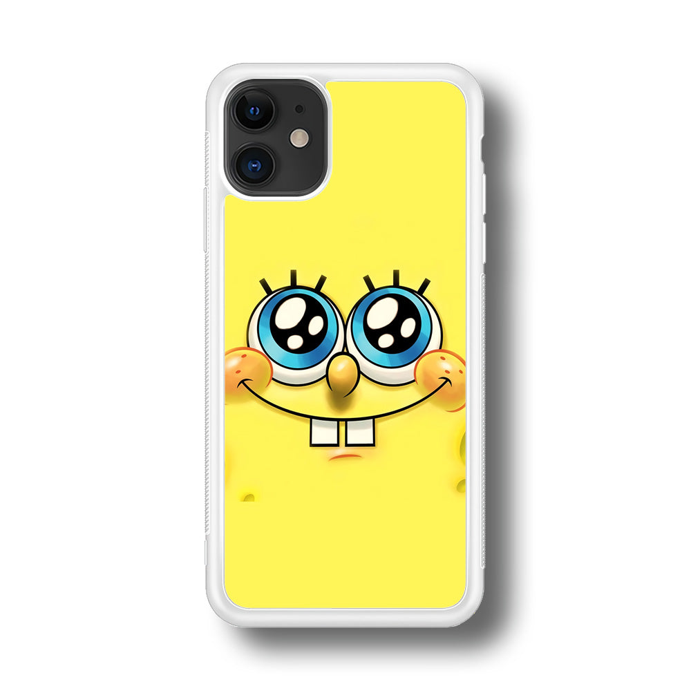 Spongebob's smiling face iPhone 11 Case-Phone Case-Rubber White (2D Case)-Altracase