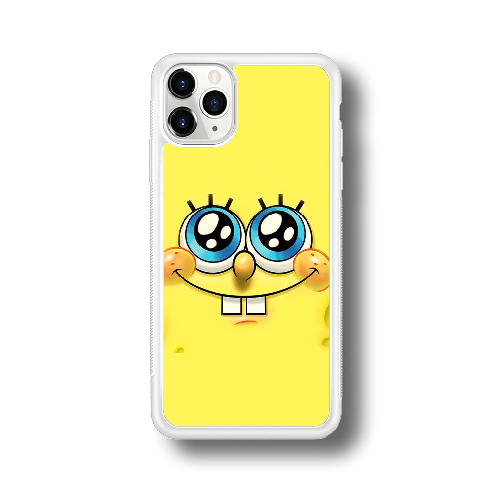 Spongebob's smiling face iPhone 11 Pro Max Case-Phone Case-Rubber White (2D Case)-Altracase