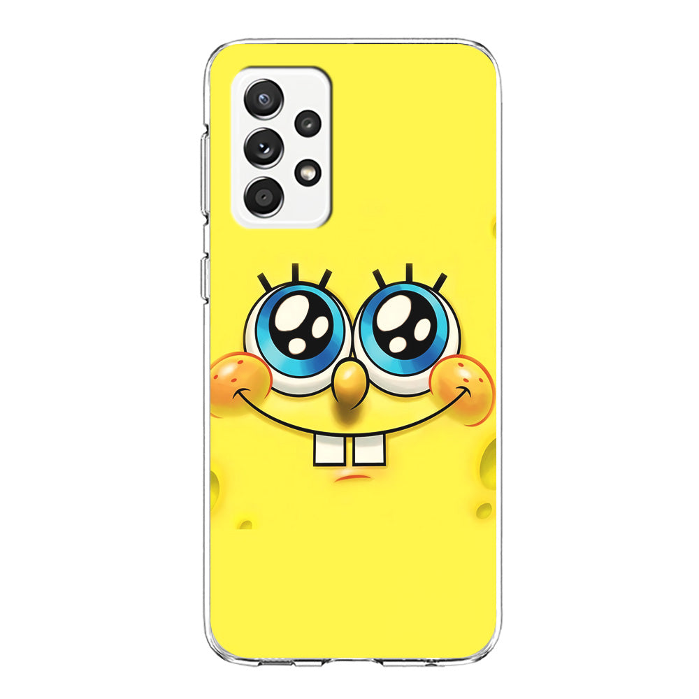 Spongebob's smiling face Samsung Galaxy A72 Case-Phone Case-Clear Soft Case-Altracase