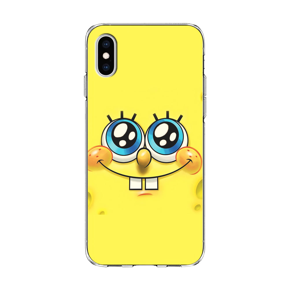 Spongebob's smiling face iPhone Xs Case-Phone Case-Clear Soft Case-Altracase