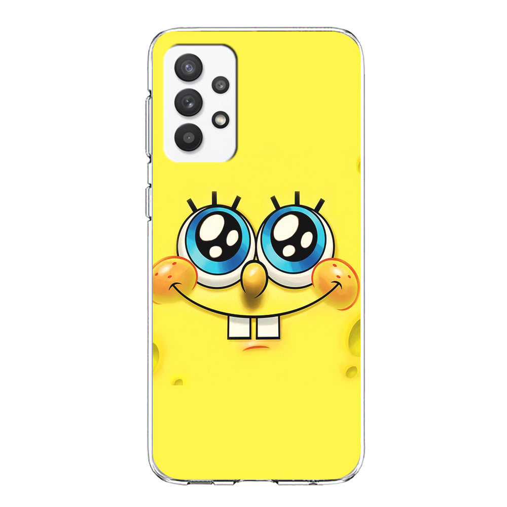 Spongebob's smiling face Samsung Galaxy A32 Case-Phone Case-Clear Soft Case-Altracase