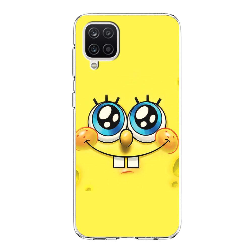 Spongebob's smiling face Samsung Galaxy A12 Case-Phone Case-Clear Soft Case-Altracase