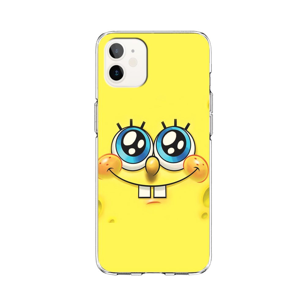 Spongebob's smiling face iPhone 12 Case-Phone Case-Clear Soft Case-Altracase