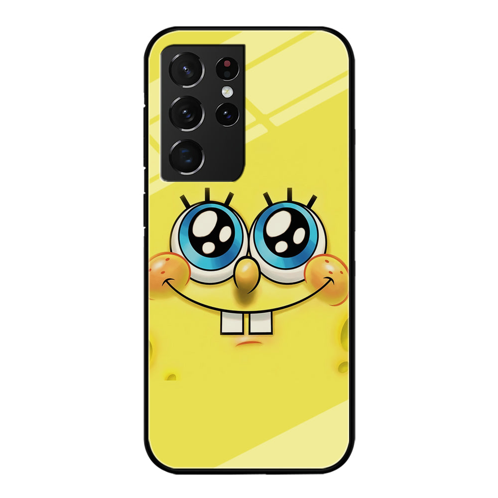 Spongebob's smiling face Samsung Galaxy S21 Ultra Case-Phone Case-Tempered Glass Case-Altracase
