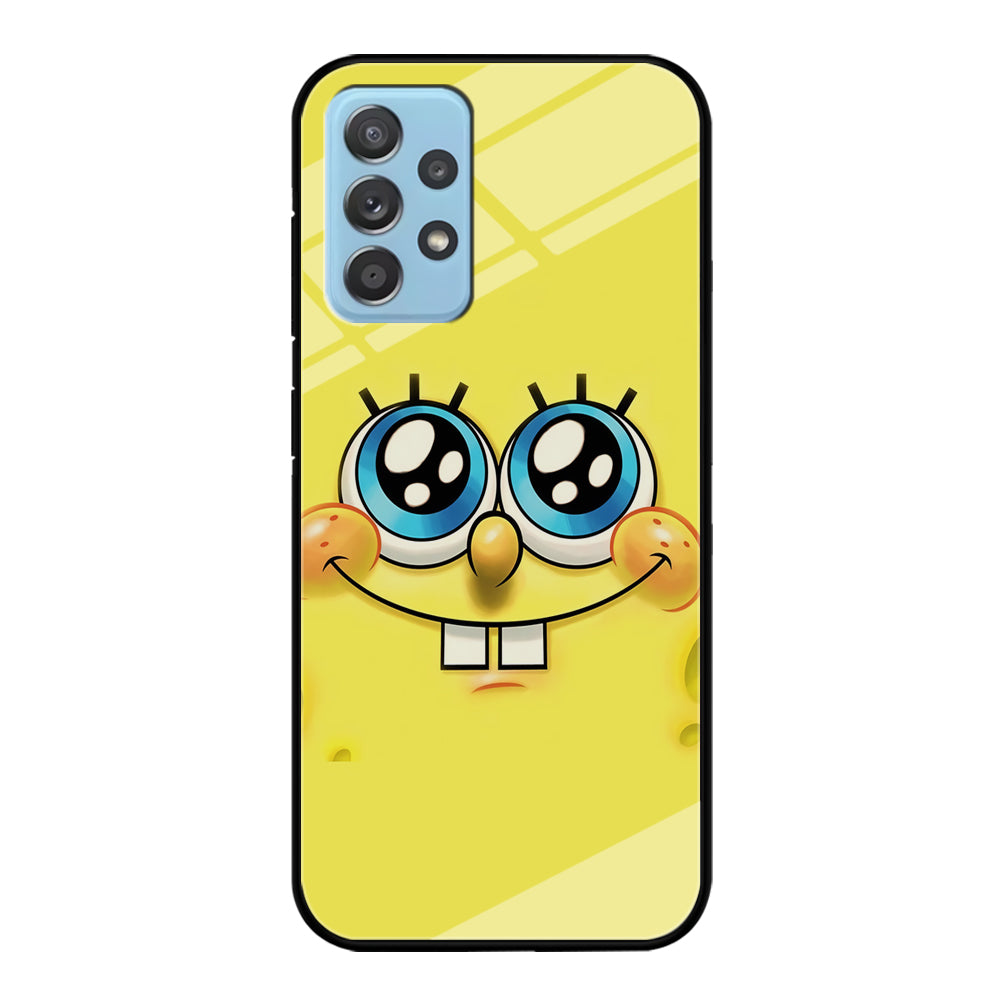 Spongebob's smiling face Samsung Galaxy A72 Case-Phone Case-Tempered Glass Case-Altracase