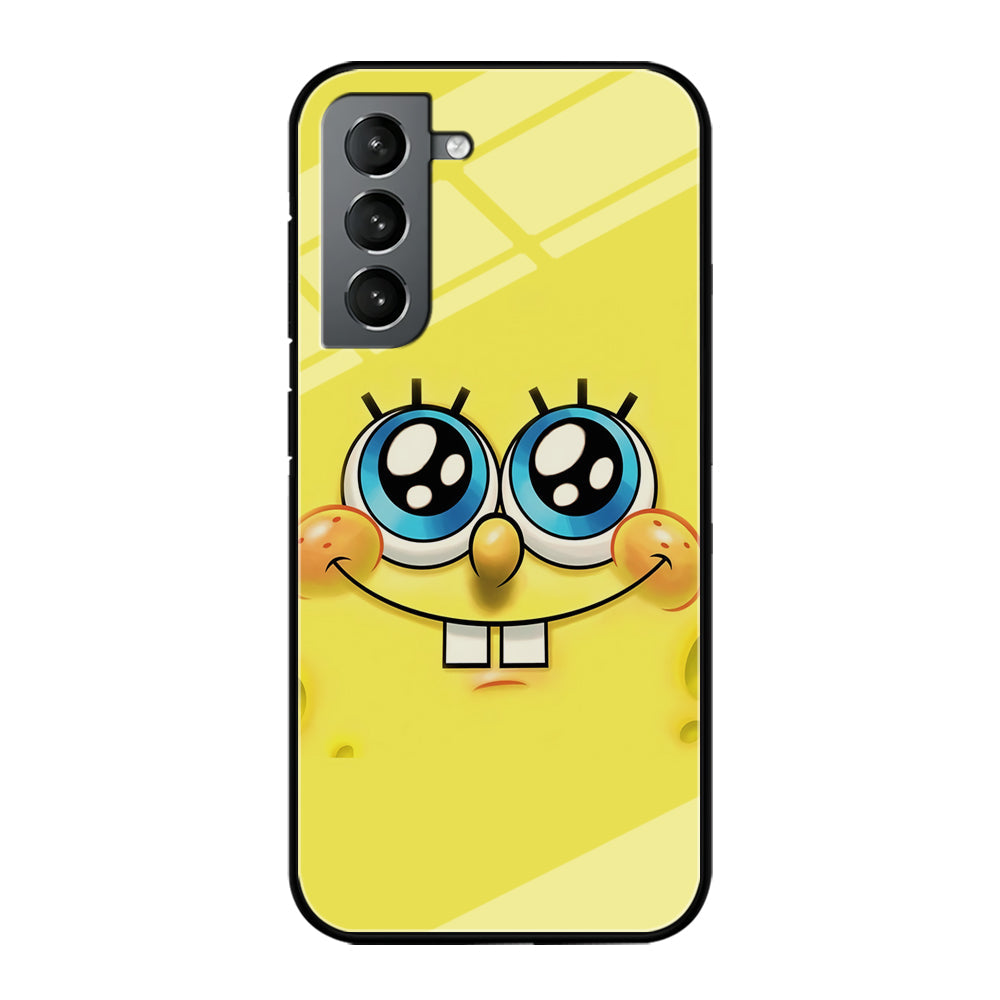 Spongebob's smiling face Samsung Galaxy S24 Case-Phone Case-Tempered Glass Case-Altracase