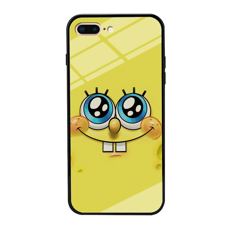 Spongebob's smiling face iPhone 8 Plus Case-Phone Case-Tempered Glass Case-Altracase