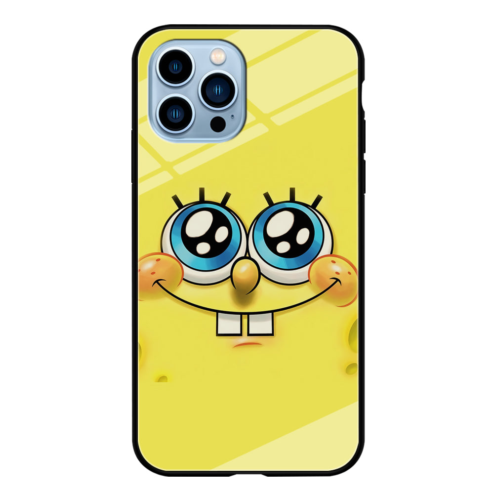 Spongebob's Smiling Face iPhone 15 Pro Case-Phone Case-Tempered Glass Case-Altracase