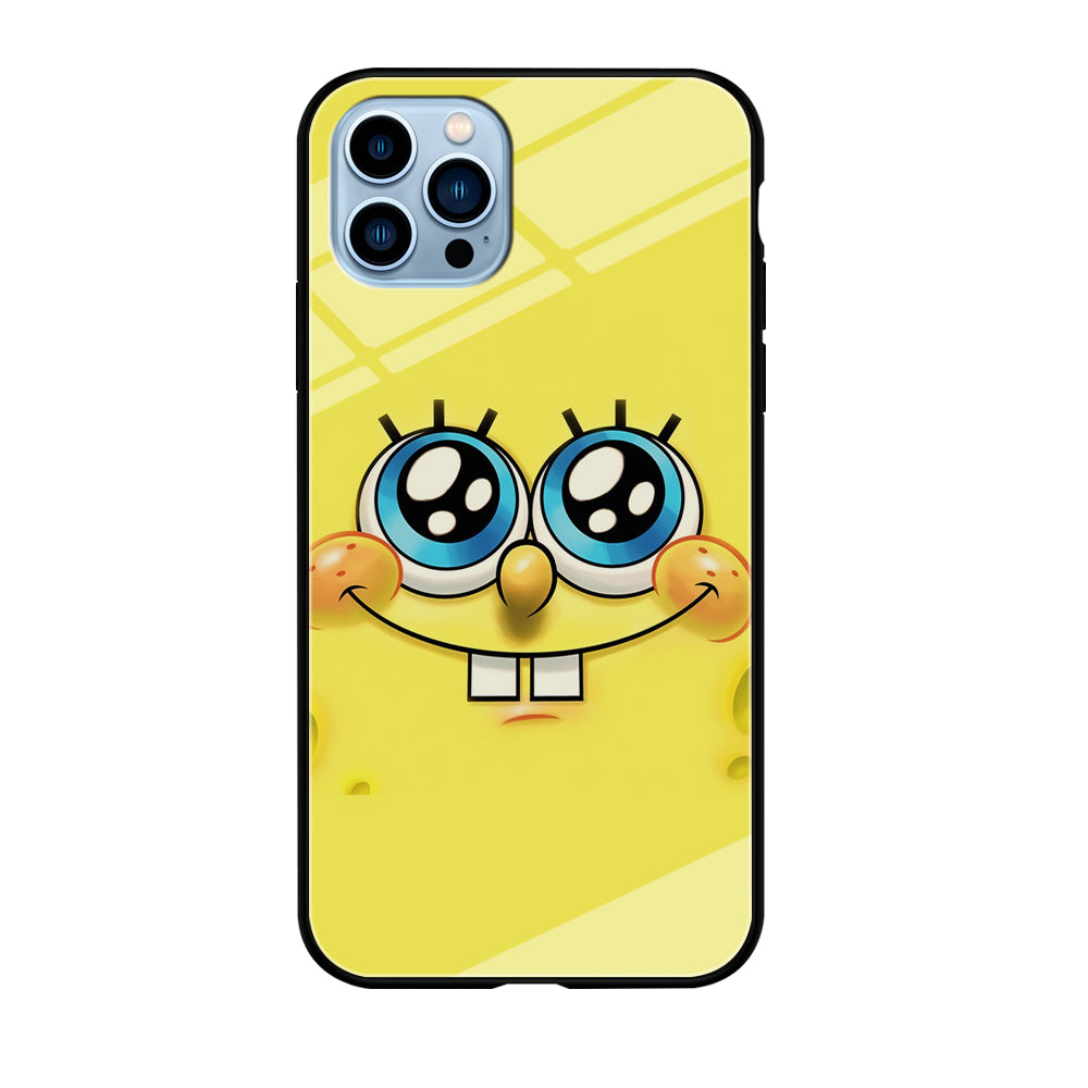 Spongebob's smiling face iPhone 12 Pro Max Case-Phone Case-Tempered Glass Case-Altracase
