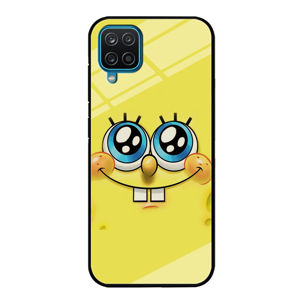 Spongebob's smiling face Samsung Galaxy A12 Case-Phone Case-Tempered Glass Case-Altracase