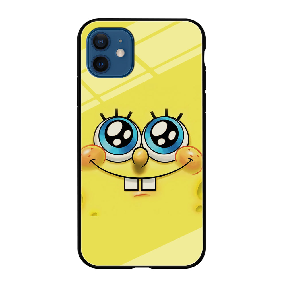 Spongebob's smiling face iPhone 12 Case-Phone Case-Tempered Glass Case-Altracase