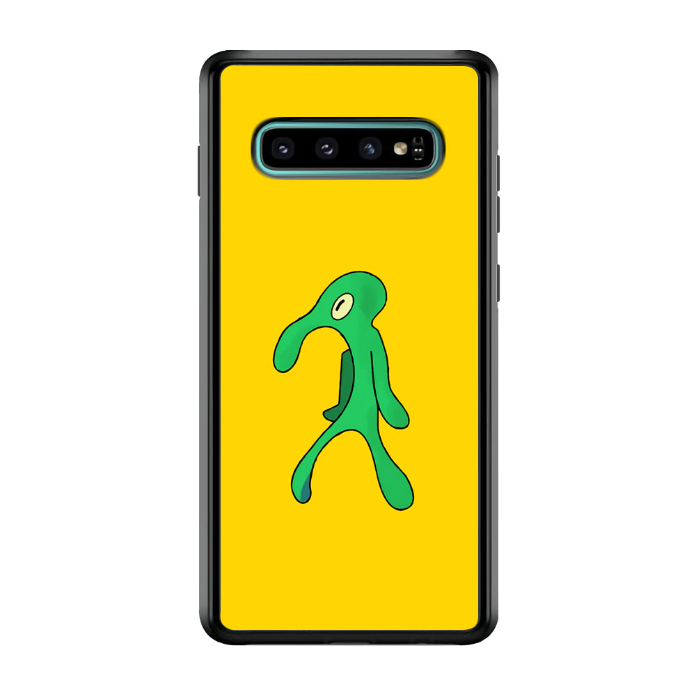 Squidward Painting Masterpiece Samsung Galaxy S10 Case-Phone Case-Rubber Black (2D Case)-Altracase