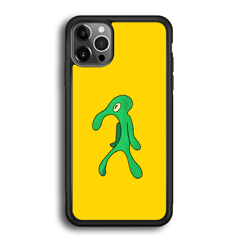 Squidward Painting Masterpiece iPhone 12 Pro Max Case-Phone Case-Rubber Black (2D Case)-Altracase