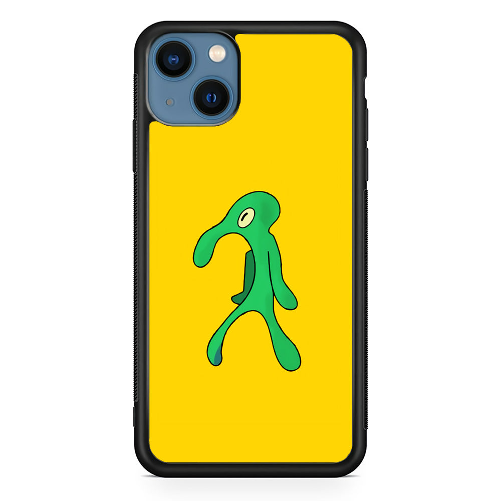 Squidward Painting Masterpiec iPhone 13 Mini Case-Phone Case-Rubber Black (2D Case)-Altracase