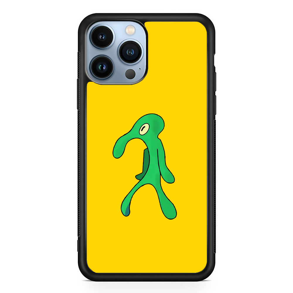 Squidward Painting Masterpiece iPhone 15 Pro Case-Phone Case-Rubber Black (2D Case)-Altracase