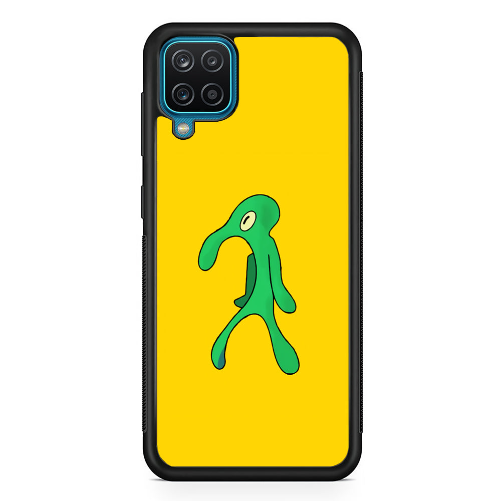 Squidward Painting Masterpiece Samsung Galaxy A12 Case-Phone Case-Rubber Black (2D Case)-Altracase