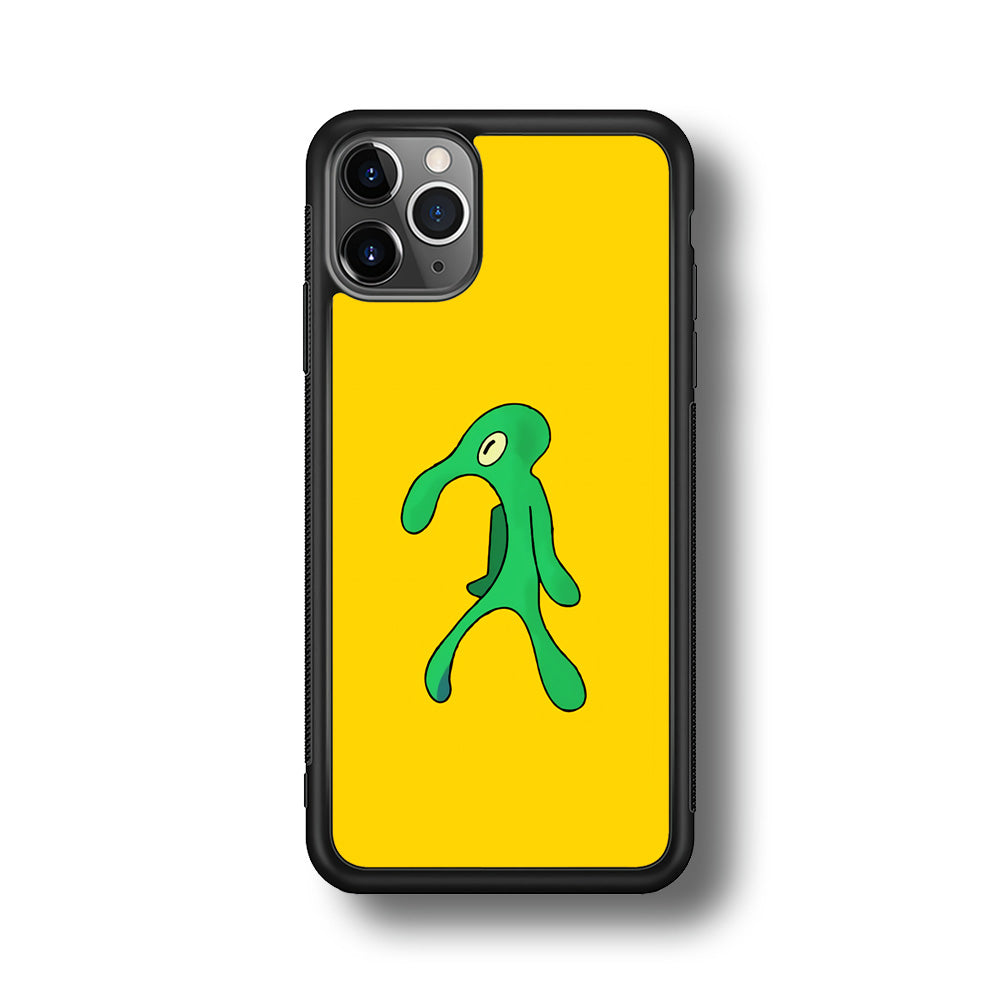 Squidward Painting Masterpiece iPhone 11 Pro Max Case-Phone Case-Rubber Black (2D Case)-Altracase