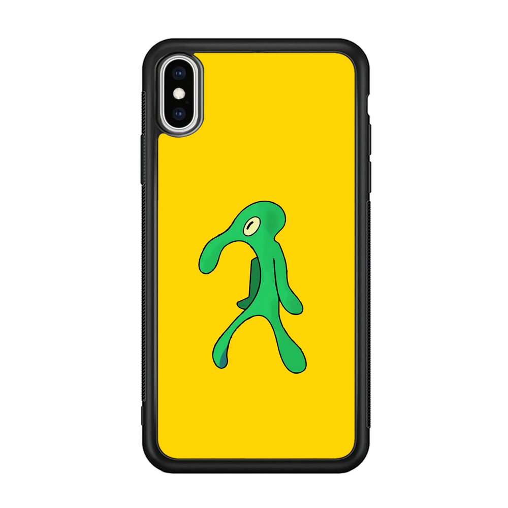 Squidward Painting Masterpiece iPhone Xs Case-Phone Case-Rubber Black (2D Case)-Altracase