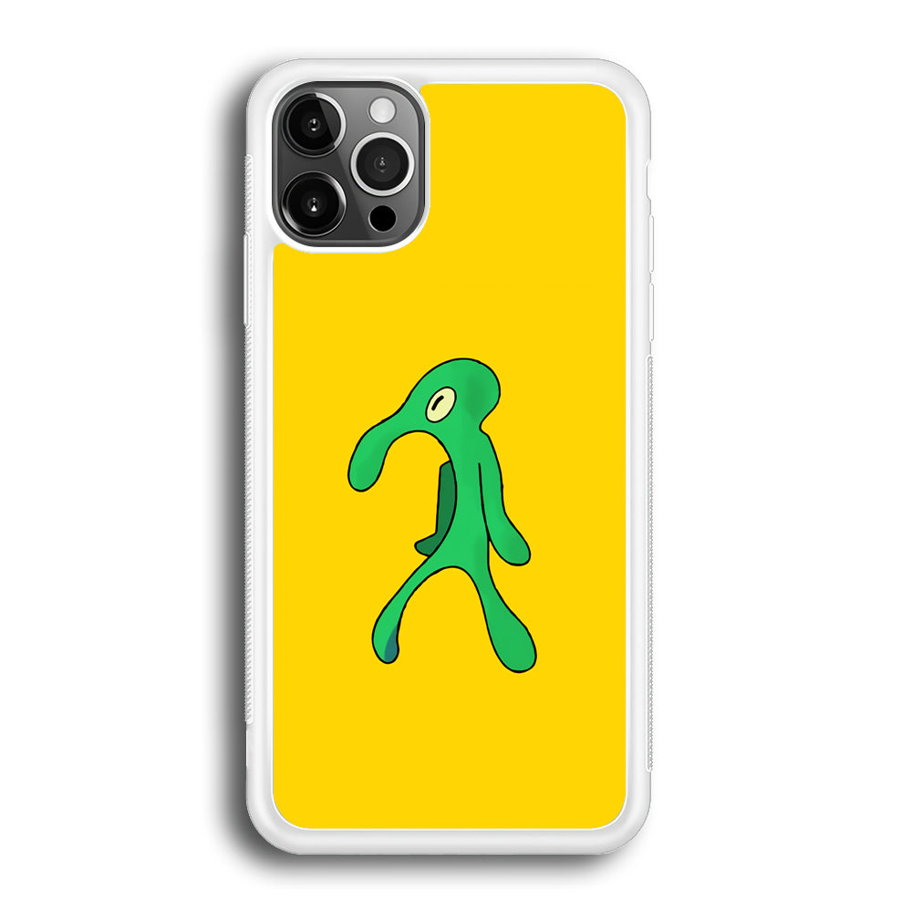 Squidward Painting Masterpiece iPhone 12 Pro Max Case-Phone Case-Rubber White (2D Case)-Altracase