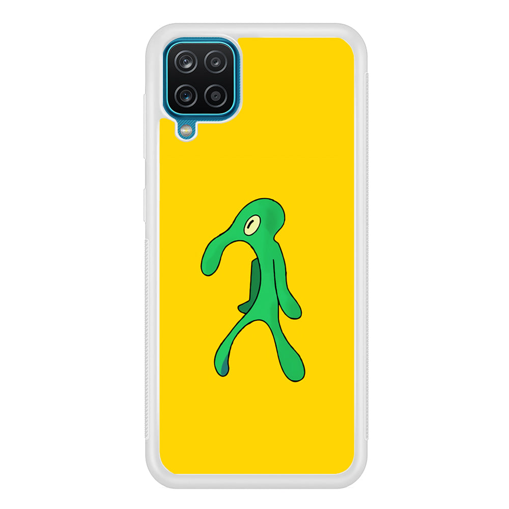 Squidward Painting Masterpiece Samsung Galaxy A12 Case-Phone Case-Rubber White (2D Case)-Altracase