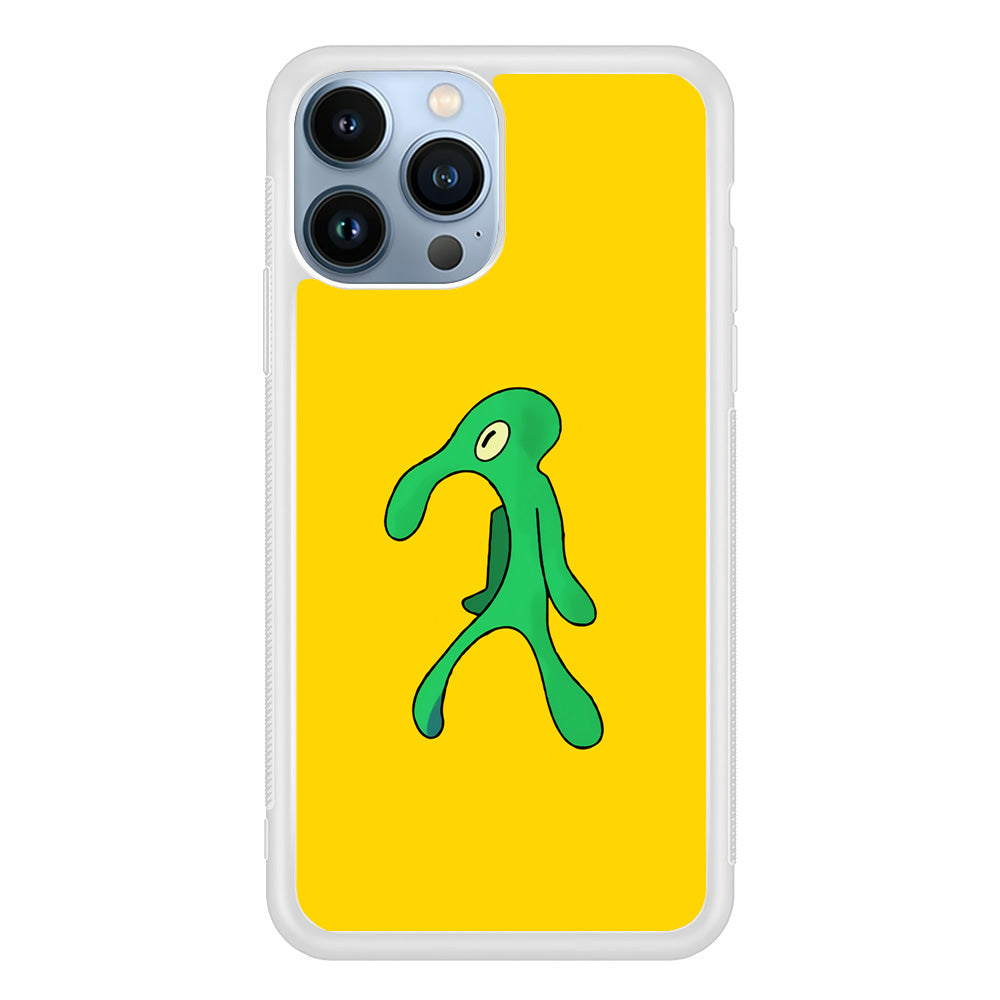 Squidward Painting Masterpiece iPhone 15 Pro Case-Phone Case-Rubber White (2D Case)-Altracase