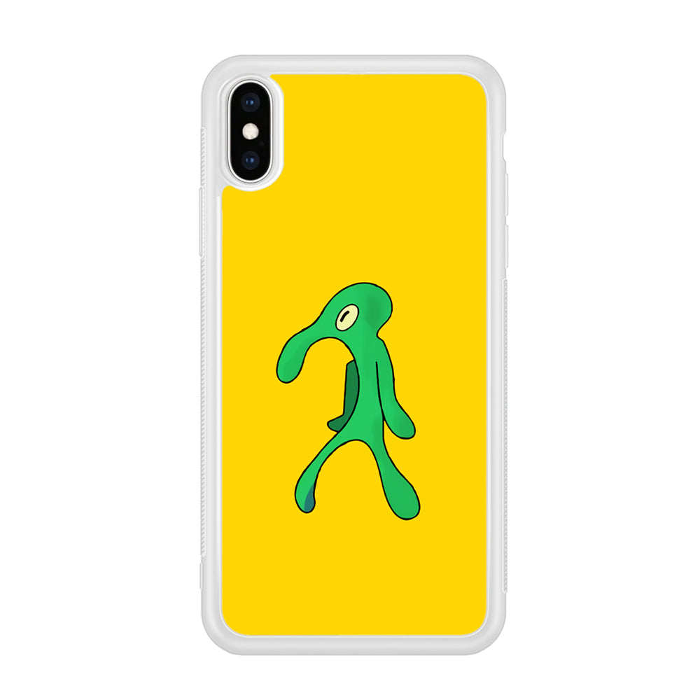 Squidward Painting Masterpiece iPhone Xs Case-Phone Case-Rubber White (2D Case)-Altracase