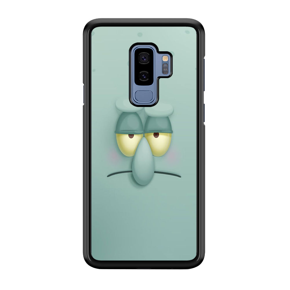Squidward Tentacles Face Samsung Galaxy S9 Plus Case-Phone Case-Rubber Black (2D Case)-Altracase
