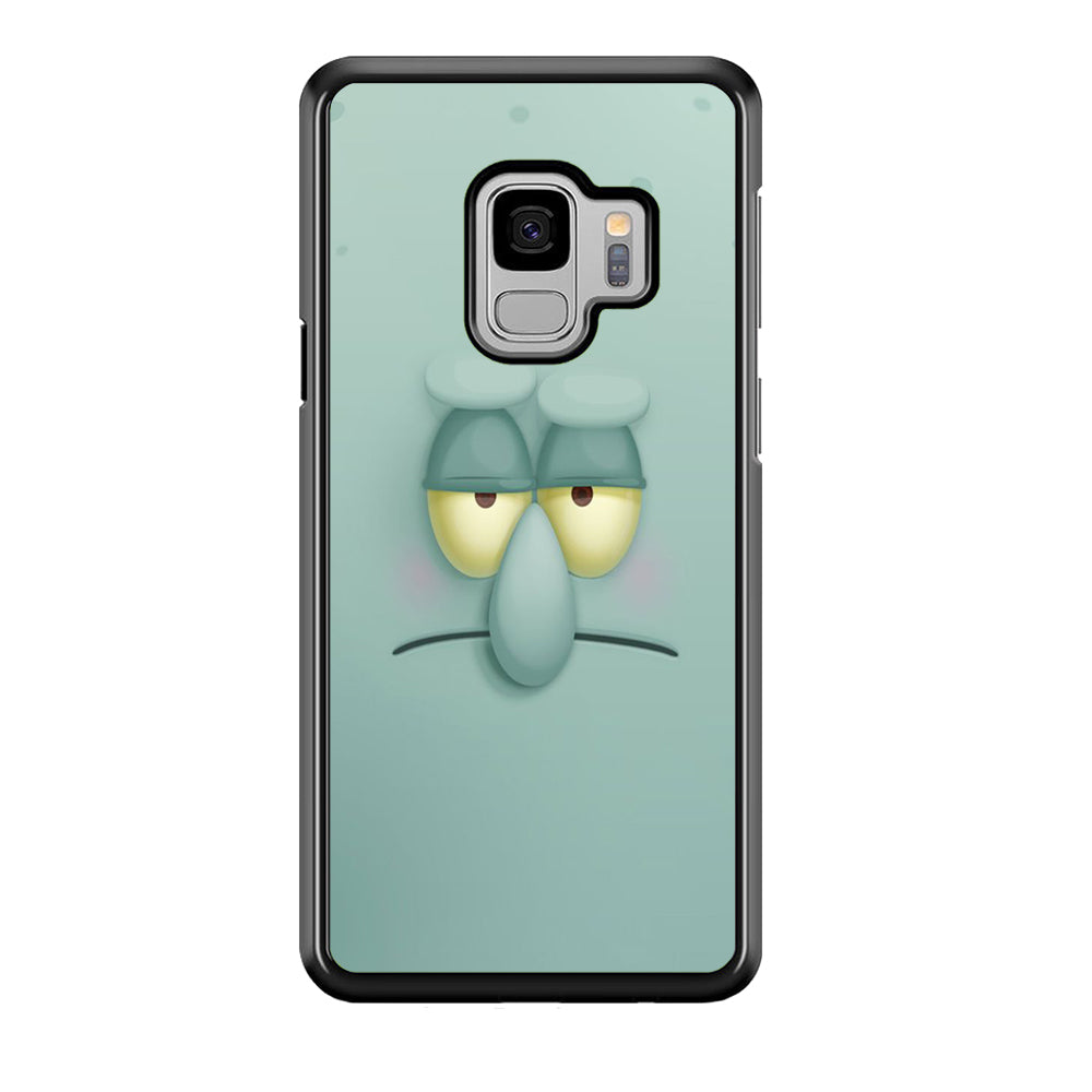 Squidward Tentacles Face Samsung Galaxy S9 Case-Phone Case-Rubber Black (2D Case)-Altracase