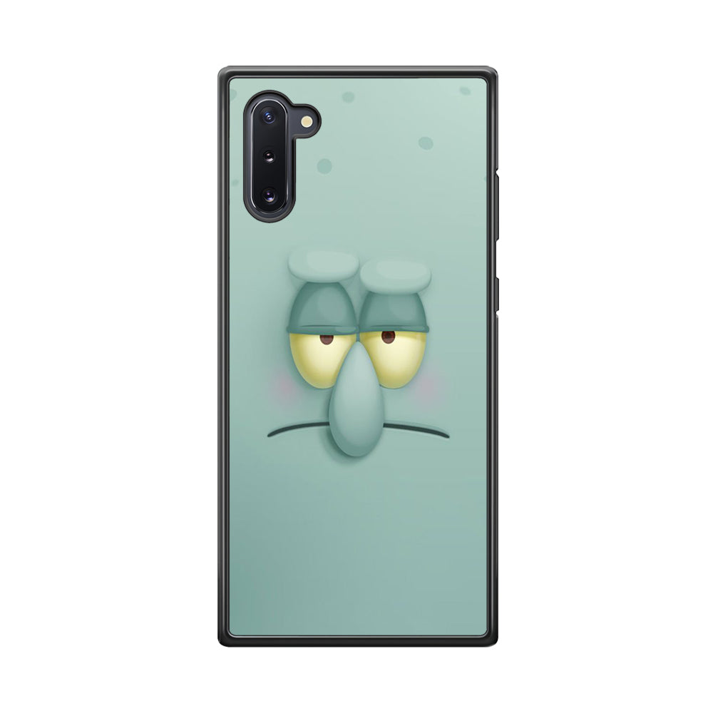 Squidward Tentacles Face Samsung Galaxy Note 10 Case-Phone Case-Rubber Black (2D Case)-Altracase