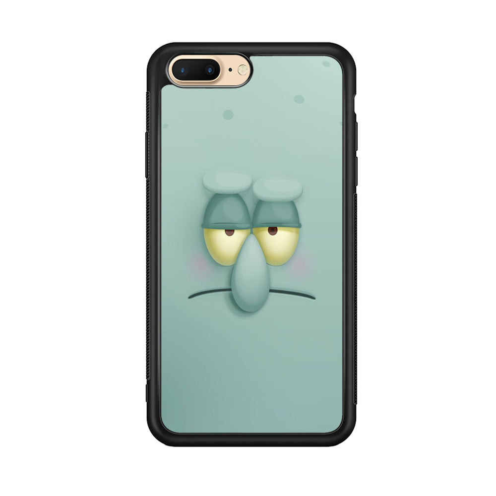 Squidward Tentacles Face iPhone 8 Plus Case-Phone Case-Rubber Black (2D Case)-Altracase