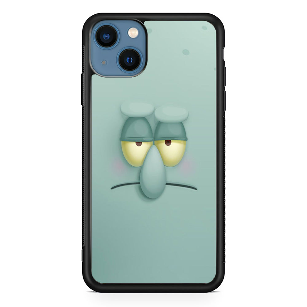 Squidward Tentacles Face iPhone 13 Case-Phone Case-Rubber Black (2D Case)-Altracase