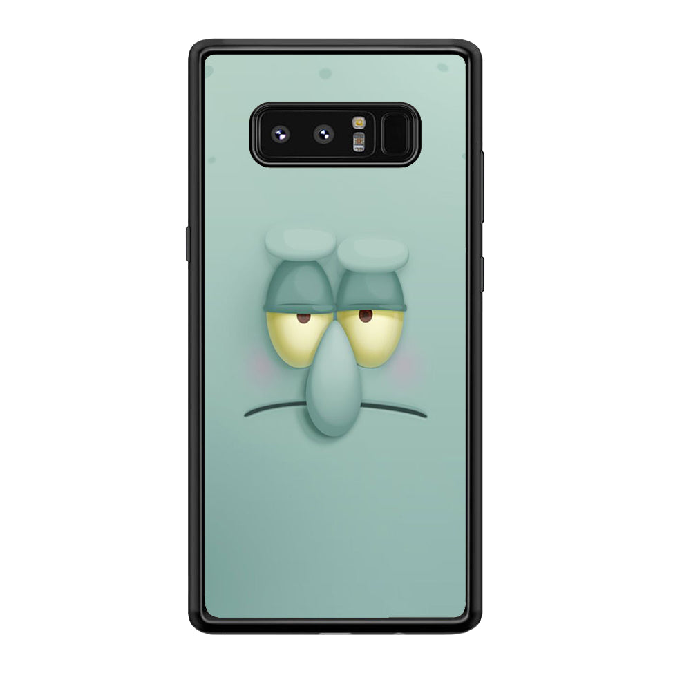 Squidward Tentacles Face Samsung Galaxy Note 8 Case-Phone Case-Rubber Black (2D Case)-Altracase