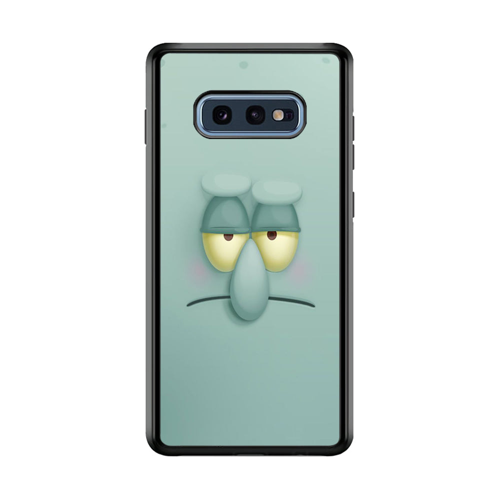 Squidward Tentacles Face Samsung Galaxy S10E Case-Phone Case-Rubber Black (2D Case)-Altracase