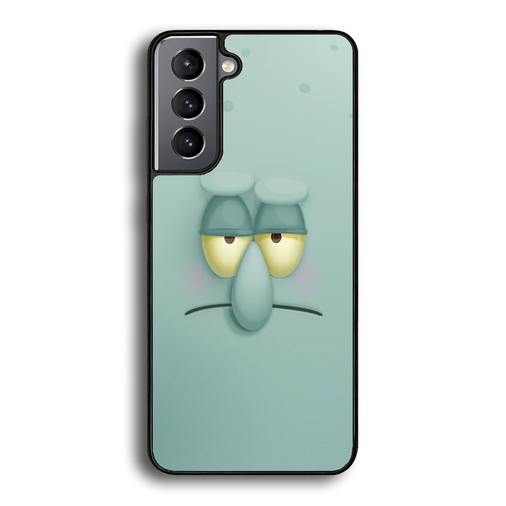 Squidward Tentacles Face Samsung Galaxy S25 Plus Case-Phone Case-Rubber Black (2D Case)-Altracase